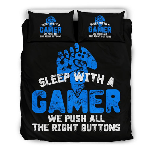 3D Customize  Sleep With A Gamer PS Bedding Set Duvet Cover